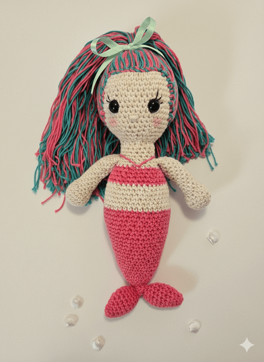 Sirena Amigurumi Tejida a Mano: Compañera de Fantasía